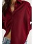 Kadın Düşük Omuz Oversize Basic Bürümcük Gömlek 6