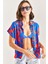 Kadın Yarasa Kol Multi Desenli Viskon Gömlek 2