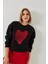 Kadın Kalp Nakışlı Sweatshirt 2