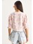 Kadın Çiçek Desenli Bağlama Detaylı Kolları Lastikli Müslin Bluz 2