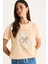 Kadın Teddy Kurdele Detaylı Taşlı T-Shirt 1