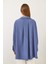 Kadın Düşük Omuz Oversize Basic Bürümcük Gömlek 5