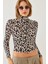 Kadın Balıkçı Yaka Desenli Bluz - 3