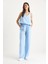 Kadın V Yaka Askılı Bluz Palazzo Pantolonlu Alt-Üst Takım 4