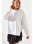 Kadın Bisiklet Yaka Şardonlu Fermuar Detaylı Basic Sweatshirt 2