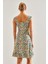 Kadın Askılı Desenli Elbise 1