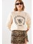 Kadın Üç Iplik Şardonlu Yazılı Sweatshirt Mbhs 1