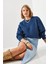 Kadın Bisiklet Yaka Şardonlu Basic Sweatshirt 3
