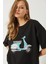 Kadın Scooter Baskılı Kısa Kollu Bisiklet Yaka Regular T-Shirt 2