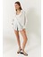 Kadın Düşük Omuz Oversize Basic Bürümcük Gömlek 2