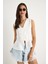 Kadın V Yaka Fiyonk Detaylı Müslin Peplum Bluz G- 3