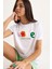 Kadın Love Aksesuarlı Normal Kalıp Pamuklu T-Shirt 1
