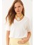 Kadın V Yaka Kısa Kollu Viskon T-Shirt 1