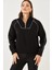 Kadın Yarım Fermuarlı Oversize Sweatshirt Mb- 3