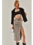 Kadın Yırtmaç Detaylı Kot Etek 1