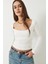 Kadın Kare Yaka Uzun Kol Saran Modal Bluz 1