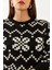 Kadın Desenli Triko Kazak 1