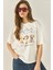 Kadın Yavru Köpek Premium Baskılı Oversize Pamuklu T-Shirt Öt 4