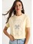 Kadın Teddy Kurdele Detaylı Taşlı T-Shirt 2