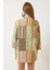 Kadın Multi Desenli Viskon Keten Kısa Kimono 2