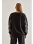 Kadın Kolu Nakışlı Üç Iplik Şardonlu Sweatshirt 1