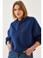 Kadın Kapişonlu V Yaka Sweatshirt 1