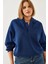 Kadın Kapişonlu V Yaka Sweatshirt 2