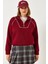 Kadın Yarım Fermuarlı Oversize Sweatshirt Mb- 1