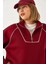 Kadın Yarım Fermuarlı Oversize Sweatshirt Mb- 2