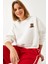 Kadın Üç Iplik Şardonlu Ayıcık Işlemeli Sweatshirt 1