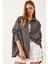 Kadın Düşük Omuz Oversize Basic Bürümcük Gömlek 1