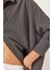 Kadın Düşük Omuz Oversize Basic Bürümcük Gömlek 3