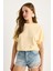 Kadın Organik Pamuklu Regular Kalıp Bisiklet Yaka Basic Kısa Kollu T-Shirt 3