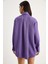 Kadın Düşük Omuz Oversize Basic Bürümcük Gömlek 6