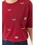 Kadın Göz Baskılı Kısa Kollu Pamuklu Oversize T-Shirt 3