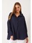 Kadın Düşük Omuz Oversize Basic Bürümcük Gömlek 1