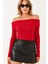 Kadın Madonna Yaka Kaşkorse Bluz 2