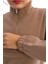 Kahve Dik Yaka Fermuarlı Sweatshirt Kadın Eşofman Takım 5