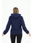 Kapüşonlu Kanguru Cepli Basic Lacivert Kadın Sweatshirt 3