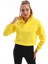Fermuarlı Çıt Çıtlı Kadın Sweatshirt Sarı 3