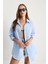 Kadın Oversize Basic Müslin Gömlek 4