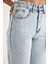 Kadın Baklava Desenli Dijital Taş Baskılı Straight Denim Pantolon 6