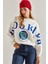 Kadın Baskılı Üç Iplik Şardonlu Sweatshirt 2