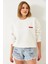 Kadın Kalp Nakışlı Şardonlu Sweatshirt 1