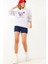 Kadın Arım Fermuarlı Usa Baskılı Dik Yaka Sweatshirt 1