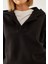 Kadın Kapişonlu V Yaka Sweatshirt 3