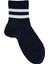 Çizgili Renkli Unisex Tenis Çorabı Dikişsiz 4'lü (Siyah, Beyaz, Gri Melanj, Lacivert 6
