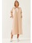 Kadın Kol Katlama Detaylı Uzun Elbise 1