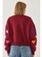Kadın Kalp Nakışlı Üç Iplik Şardonlu Sweatshirt 1