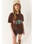 Kadın Baskılı Oversize Kısa Kollu Basic T-Shirt 1